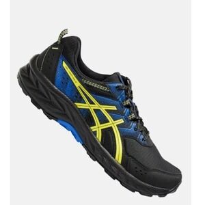 ASICS GEL-VENTURE 8 Men's Trail Running‎ Shoes Black Blue Yellow Sz 12 Wide